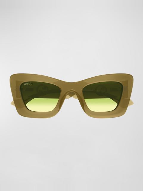 GUCCI GG Plastic Cat-Eye Sunglasses
