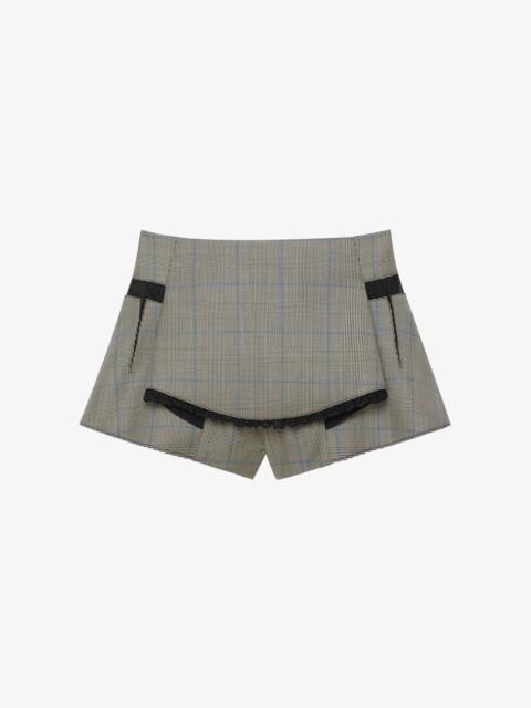Givenchy SHORTS IN WOOL WITH APRON EFFECT AND BRODERIE ANGLAISE