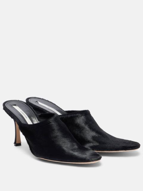 CHRISTEN Elipse 75 calf hair mules