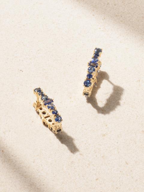 ILEANA MAKRI Rivulet 18-karat Gold Sapphire Hoop Earrings