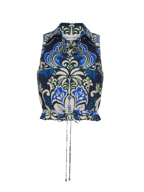 Cara Cara Hannah Top
Collared Halter Top with a Chic Button-Down Bodice