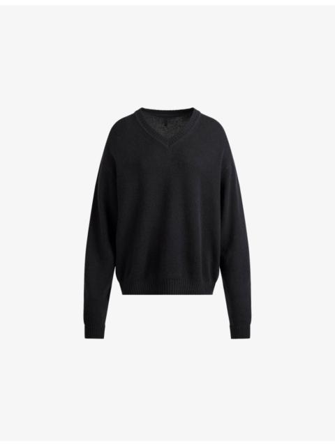 SKIMS V-Neck Oversized-Fit Wool-Blend Jumper