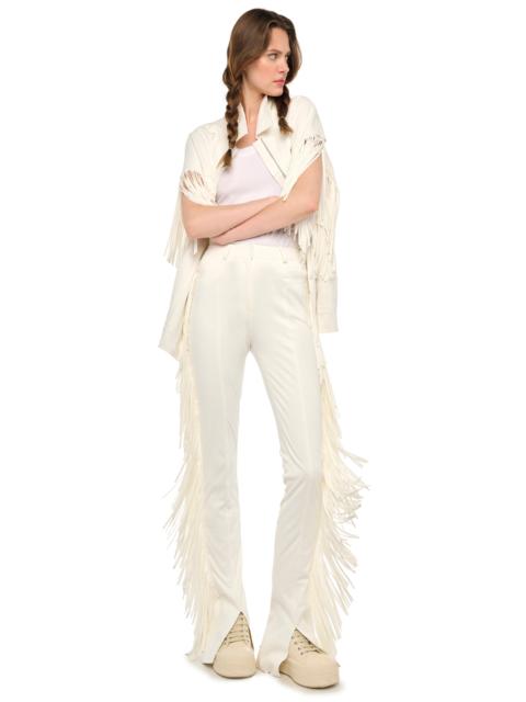 NORMA KAMALI FRINGE SPAT JEANS