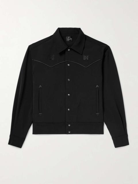 Cowboy Piped Logo-Embroidered Tech-Jersey Jacket