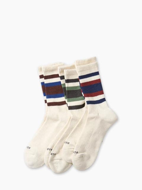 ROTOTO® ROTOTO R1622 EVERYDAY 3-PACK ATHLETIC SOCKS