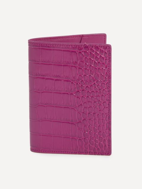 Smythson Mara Croc-Embossed Leather Passport Cover