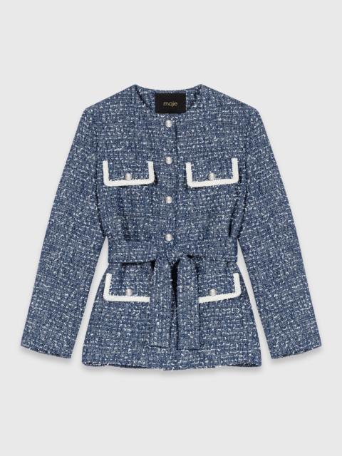 maje 4-pocket tweed jacket