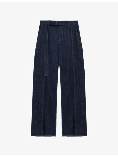 Loewe Belted Faded-Wash Denim Jeans