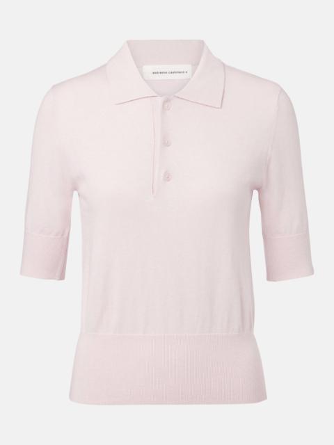 extreme cashmere N°351 Park cotton and cashmere polo shirt