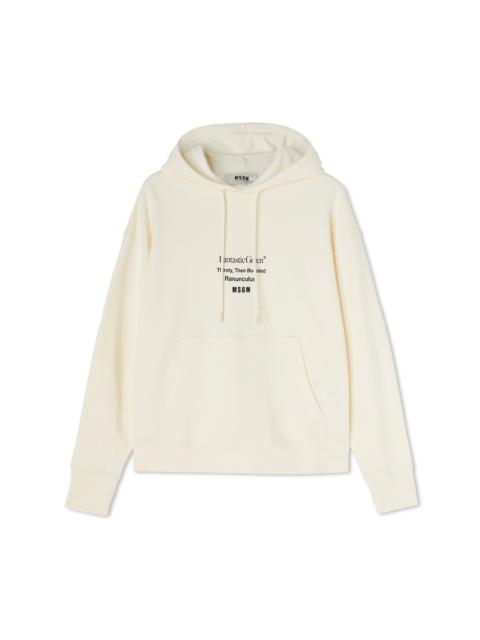 MSGM Organic cotton hooded sweatshirt from the MSGM Fantastic Green Capsule