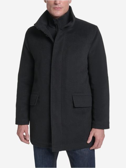 COLE HAAN Men's Plush Wool Knit Bib Car Coat