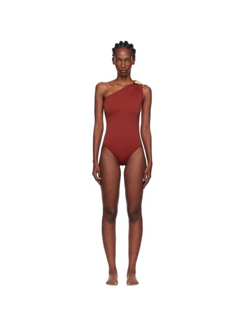 Bottega Veneta Red Stretch Nylon Swimsuit