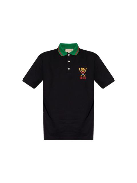 GUCCI Gucci Pablo Delcielo Logo Polo Black