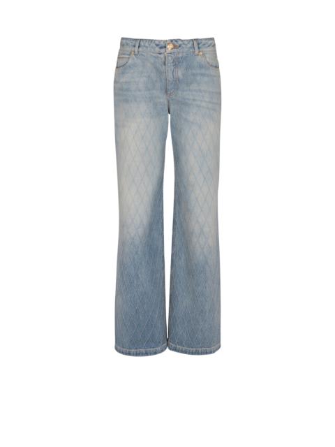 Balmain Diamond denim straight-fit jeans