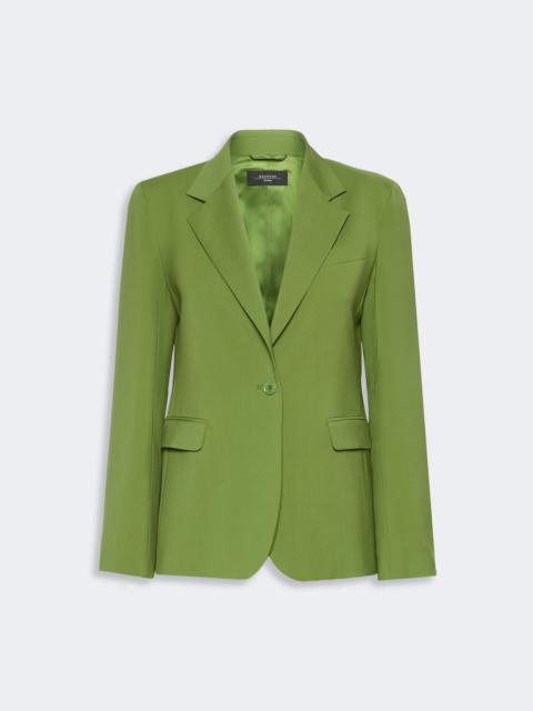WEEKEND Max Mara LAMINE Single-breasted stretch wool blazer - GREEN