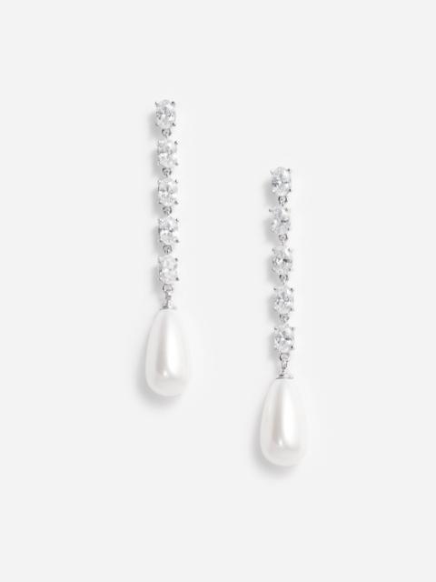 self-portrait Crystal Droplet Earrings
