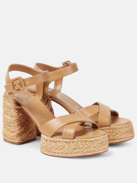 Christian Louboutin Calakala 70 leather espadrille sandals