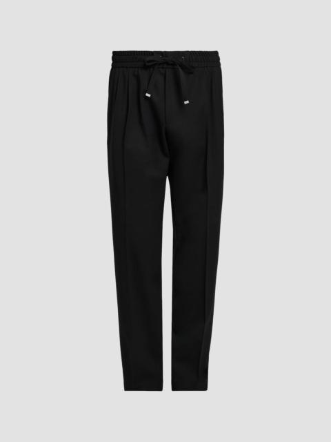 Dolce & Gabbana Men's Elasticized Stretch-Wool Straight-Leg Trousers - Nero