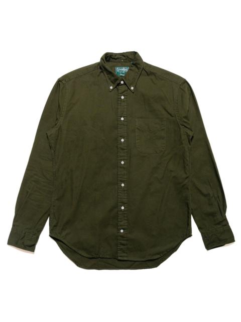 Gitman Vintage Long Sleeve Olive Overdye Oxford