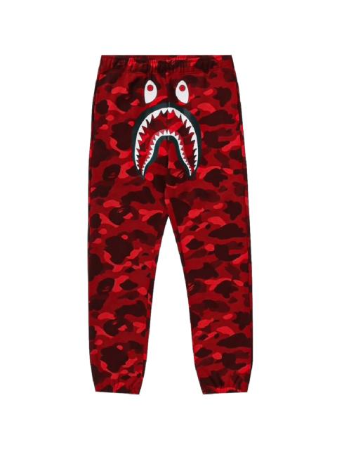 A BATHING APE® Color Camo Shark Sweatpants "Red" 1M30 152 009