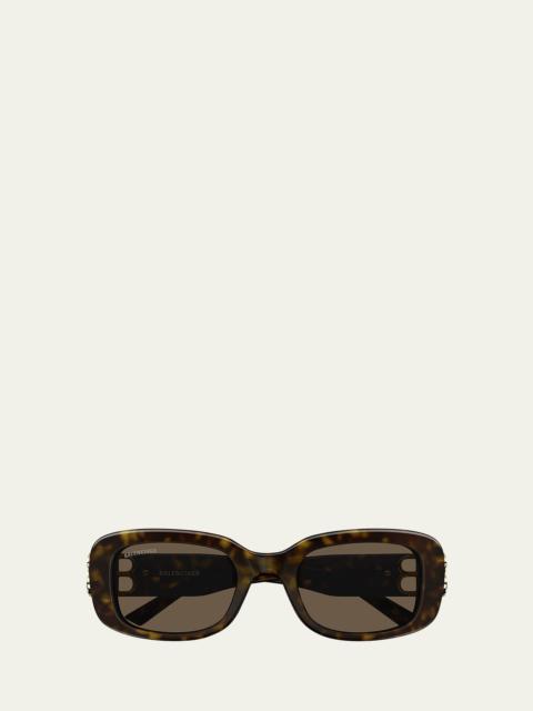 Cut-Out BB Acetate Rectangle Sunglasses