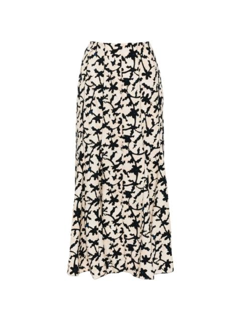 ULLA JOHNSON graphic-print A-line skirt