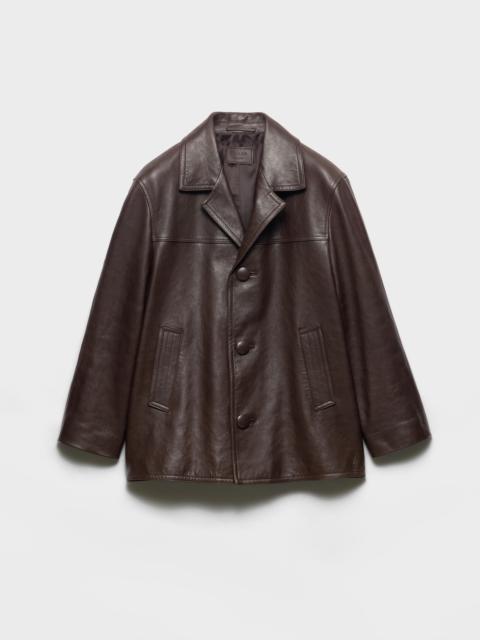 Prada Nappa leather caban jacket