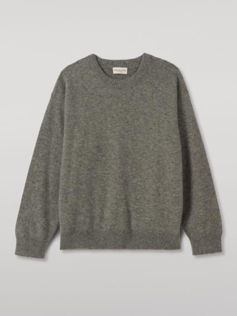 Johnstons of Elgin Paxton Grey Brushed Cashmere-Silk Jumper