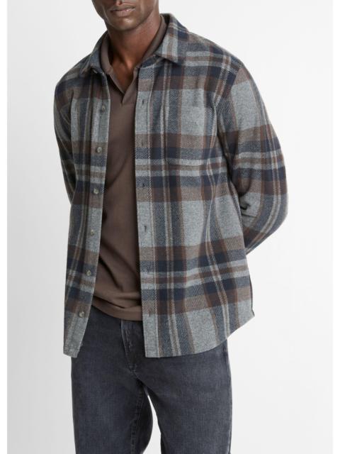 Vince Plaid Cotton-Blend Shirt Jacket