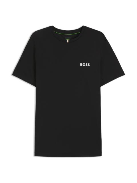 BOSS SLIM-FIT T-SHIRT IN STRETCH PIQUÉ WITH ODOR CONTROL