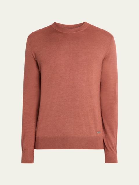 Brioni Men's Cashmere-Silk Crewneck Sweater