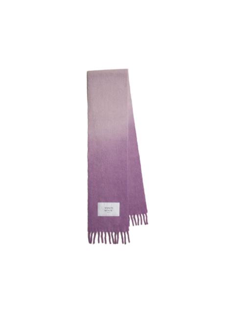Maison Kitsuné gradient fringed scarf