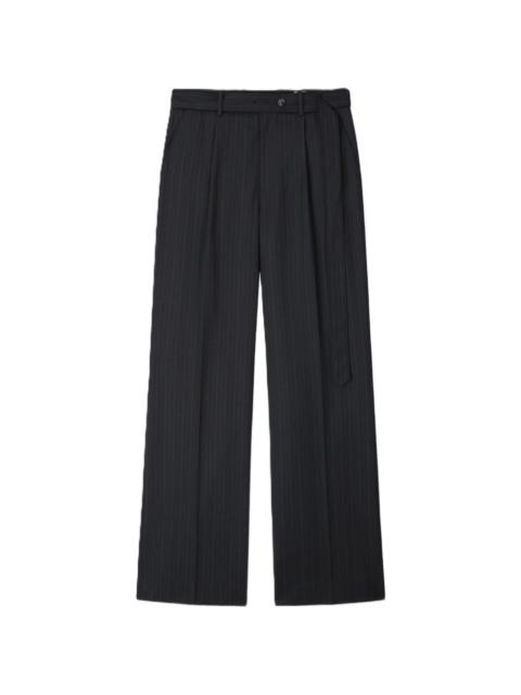 Tonywack pinstripe-pattern belted trousers