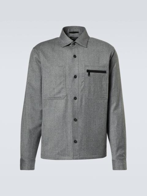 ZEGNA Padded wool mélange overshirt