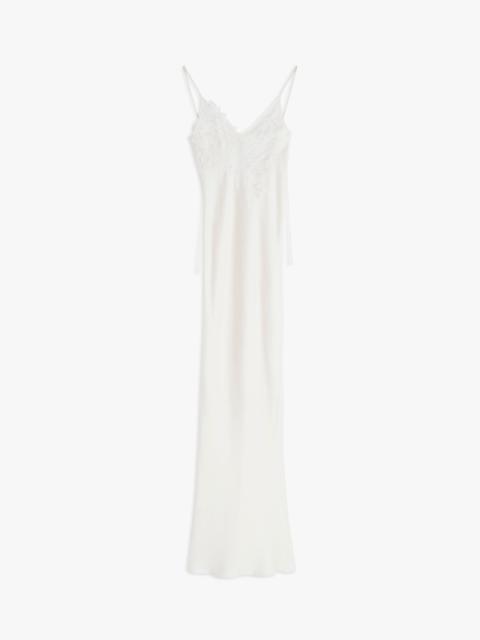 Exclusive Lace Detail Floor-Length Cami Dress In Ivory