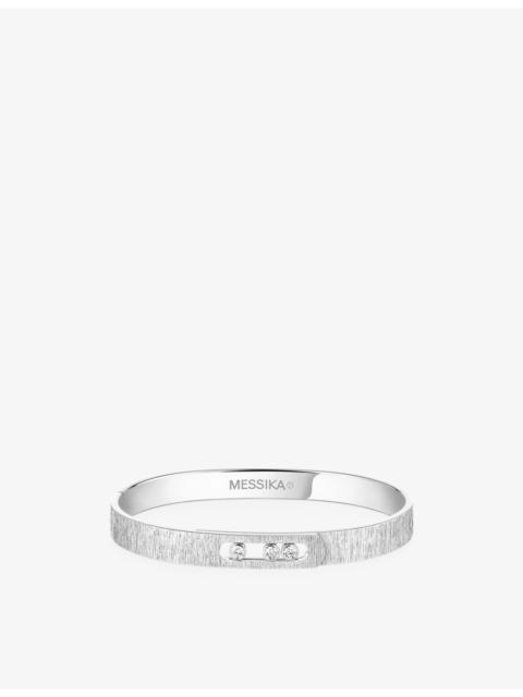 MESSIKA Move Noa Chiseled 18ct Gold And 0.15ct Diamond Bangle Bracelet