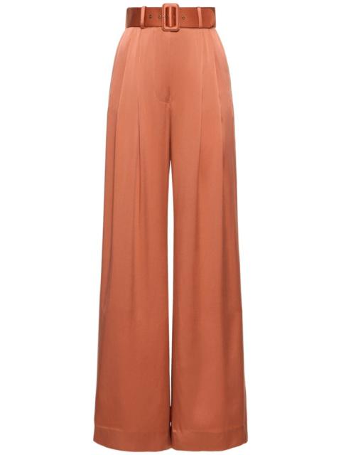 Zimmermann Silk tuck wide pants
