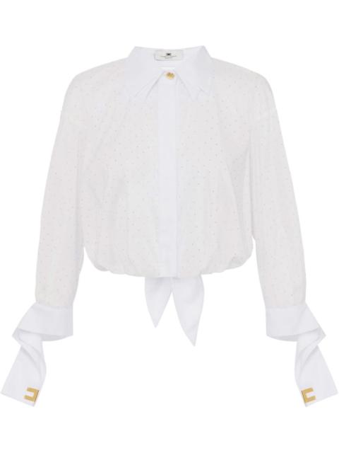 ELISABETTA FRANCHI rhinestone-embellished poplin shirt