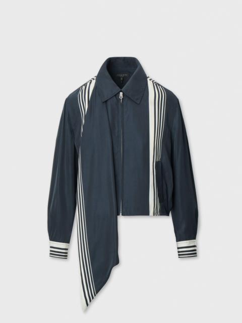 rag & bone Krista Striped Silk-Blend Jacket
