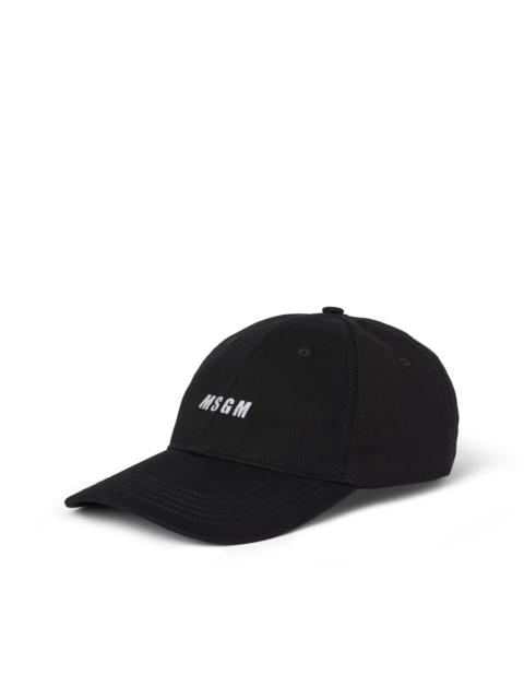 MSGM Gabardine cotton baseball cap with embroidered label