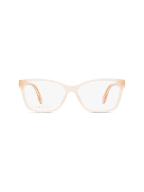 logo-plaque rectangular-frame glasses