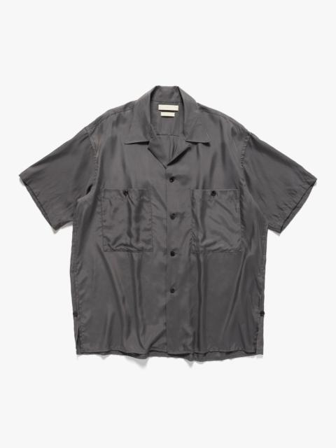 YOKE Cupro Open Collar Shirt Grey