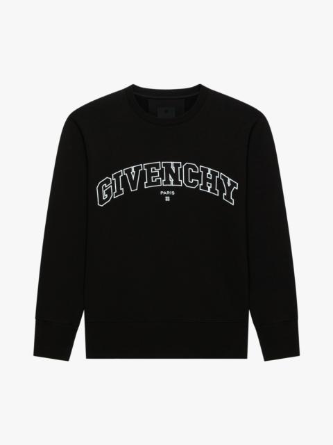Givenchy GIVENCHY COLLEGE SLIM FIT SWEATSHIRT IN FLEECE