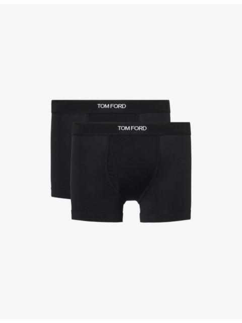 TOM FORD Logo-Waistband Cotton-Blend Boxer Briefs