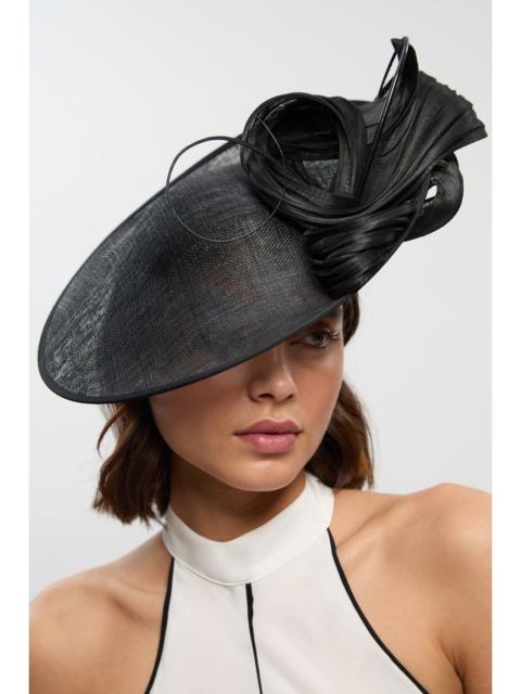 KAREN MILLEN Asymmetric Disk Spiral Detailed Fascinator