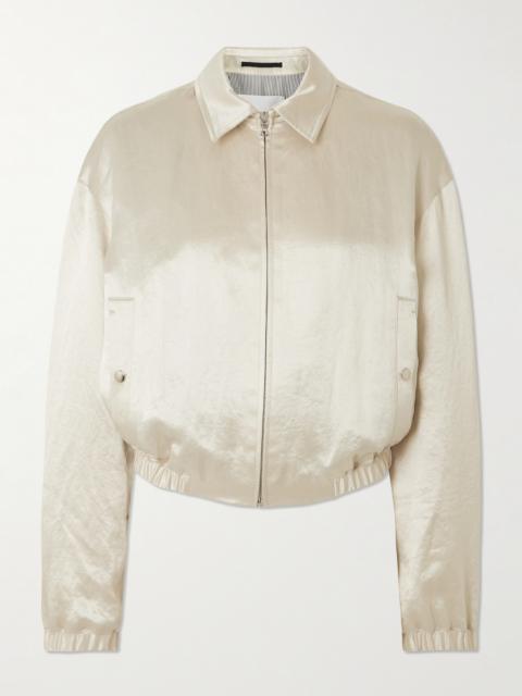 MARIA McMANUS Hammered-satin Bomber Jacket