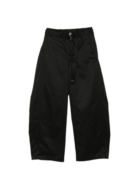 sacai belted cotton trousers