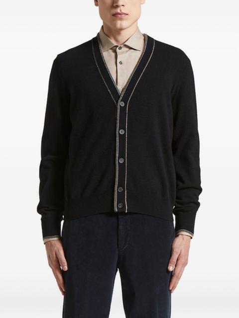PESERICO V-neck wool-cashmere cardigan