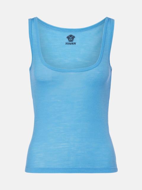 VERSACE Medusa virgin wool tank top