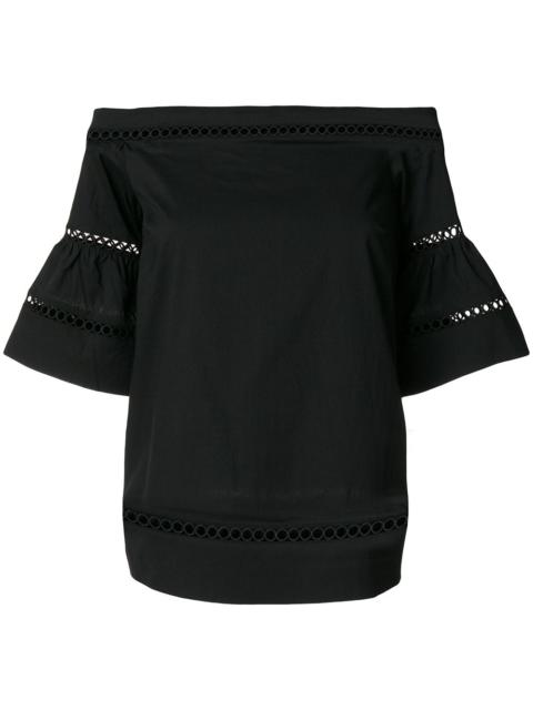 MICHAEL KORS embroidered off shoulder top